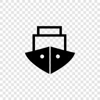 ocean, sailing, cargo, cargo ship icon svg