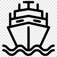 ocean, ocean liner, cruise ship, cargo ship icon svg