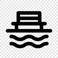 Meer, Wellen, Möwen, Schiff symbol
