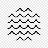 ocean waves, crashing waves, crests, troughs icon svg