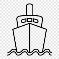 ocean, travel, cruise, ferry icon svg