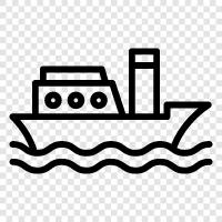 ocean, cargo, sailing, water icon svg