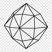 octahedron, triangular, tetrahedron, Platonic icon svg