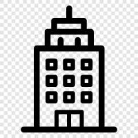 office building, commercial building, real estate, skyscraper icon svg