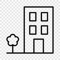 Office Buildings, Office Space, Office Buildings for Rent, Office Space for Rent icon svg