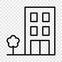Office Buildings, Office Space, Office Space Rent, Office Space Rentals icon svg