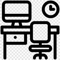 office, desk, cubicle, dress code icon svg