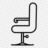 Bürostuhl, Computerstuhl, Lederstuhl, ergonomischer Stuhl symbol