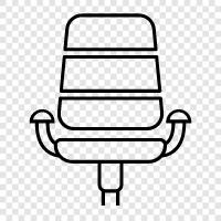 office chair, ergonomic chair, Business Chair icon svg