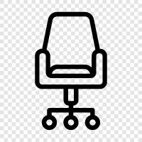 ergonomic office chair, modern office chair, office chair icon svg