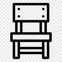 office chair, leather chair, wooden chair, office furniture icon svg