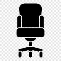 office chair, chair, desk, chair for computer icon svg