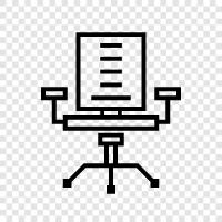 office chair, ergonomic chair, modern chair, leather chair icon svg