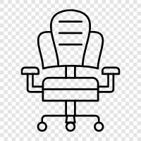 office chairs, office furniture, office supplies, ergonomic office chair icon svg