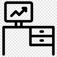 office, desk, computer, laptop icon svg