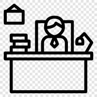 office, desk, space, area icon svg