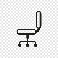 Office, Furniture, Black, Leather icon svg