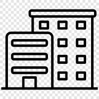 office space, office buildings, office space for lease, office building for sale icon svg