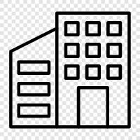 office space, office suites, office building design, office building construction icon svg