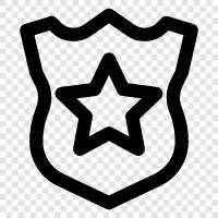 officer, badge, law enforcement, police officer icon svg