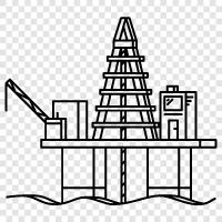 petrol kulesi işçisi, petrol kulesi çökmesi, petrol kulesi patlaması, petrol kulesi yangını ikon svg