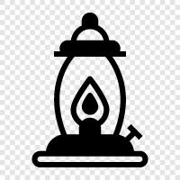 oil, lamp, flame, wick icon svg