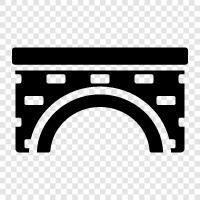 old brick bridge, historic brick bridge, Indiana brick bridge, Ohio brick bridge icon svg