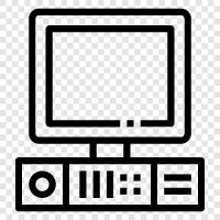 old computer, vintage computer, classic computer, vintage electronics icon svg