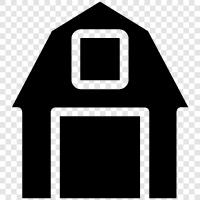 old farm barn, barn, farm buildings, barns icon svg