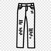 old jeans, faded jeans, ripped jeans, faded and ripped jeans icon svg