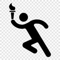 olympische Flamme, olympische Fackelrelais, olympische Fackellauf, olympische Fackel symbol