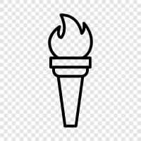 Olympic torch, Olympic games, Olympic flame, Olympic events icon svg