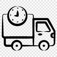 ontime delivery, on schedule delivery, timely delivery icon svg