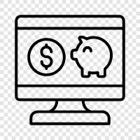 online banking, online banking services, online banking websites, online banking with bank icon svg