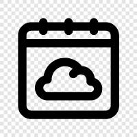 online calendar, online calendar for business, online calendar for work, Cloud Calendar icon svg