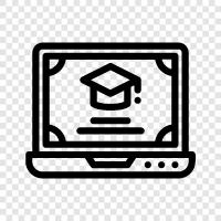 online certificate, online certificates, online degree, online diploma icon svg