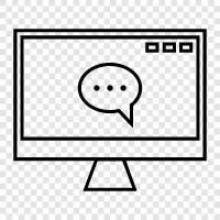 online chat, chat, online communication, online meeting icon svg