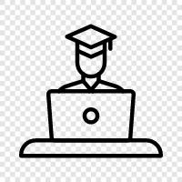 online classes, online education, online degree, online course icon svg