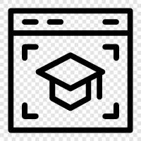 online college, online university, online courses, online degree icon svg