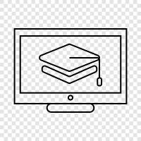 online college, online degree, online courses, online learning icon svg