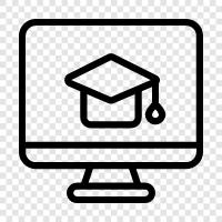 online colleges, online universities, online course, online degree icon svg