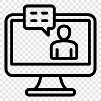 Интернетконференция, онлайновое программное обеспечение для совещаний, онлайновая платформа для совещаний, онлайновое обслуживание совещаний Значок svg