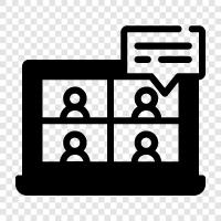 online conference, online meeting room, online conference room, online meeting software icon svg