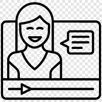 online conference, virtual conference, online meeting, virtual meeting icon svg