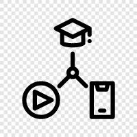 online courses, online learning platforms, eLearning, online learning tools icon svg