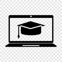 online degrees, online diploma, online degree program, online school icon svg