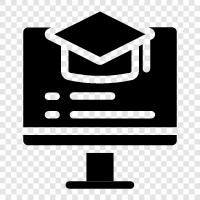 online education, online learning, online courses, online course icon svg