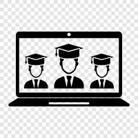 online graduation certificate, online graduation program, online graduation degree, online graduation icon svg
