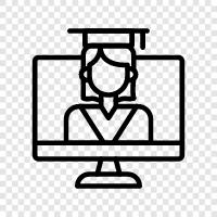 online graduation, online commencement, online commencement address, online commencement speech icon svg