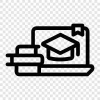 online learning, online courses, elearning, online course icon svg